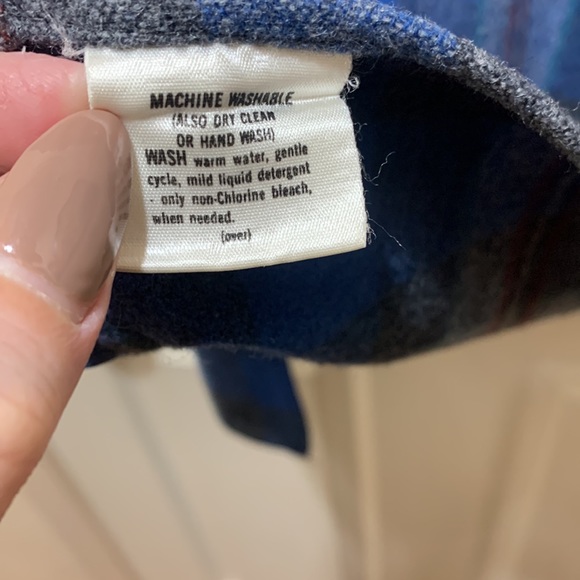 Vintage Pendleton Virgin Wool Blue Button Up Flannel Shirt Mens Made in USA - Picture 5 of 10